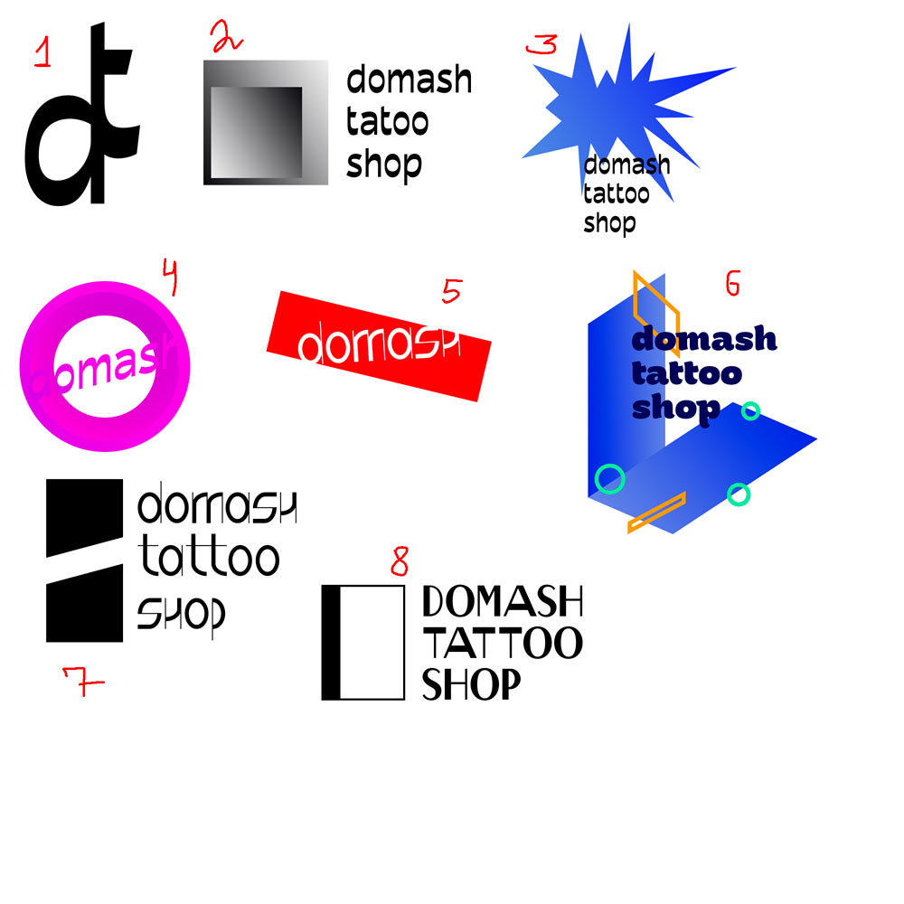 The making of the Domash Tattoo Shop logo
